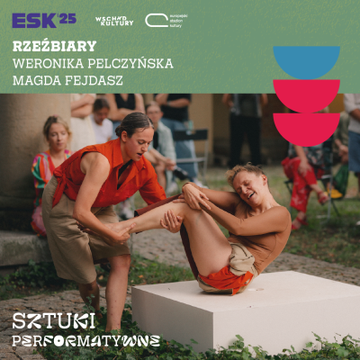 grafika promująca sztukę Performatywne -  rzeźbiary